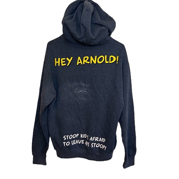 Men's Hey Arnold! Hoodie Stoop Kid Nickelodeon M 90s Cartoon - Picture 2 of 3